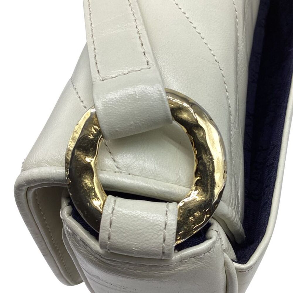 Saint Laurent Joan Quilted Shoulder Bag in White Calf Leather - Picture 8 of 10